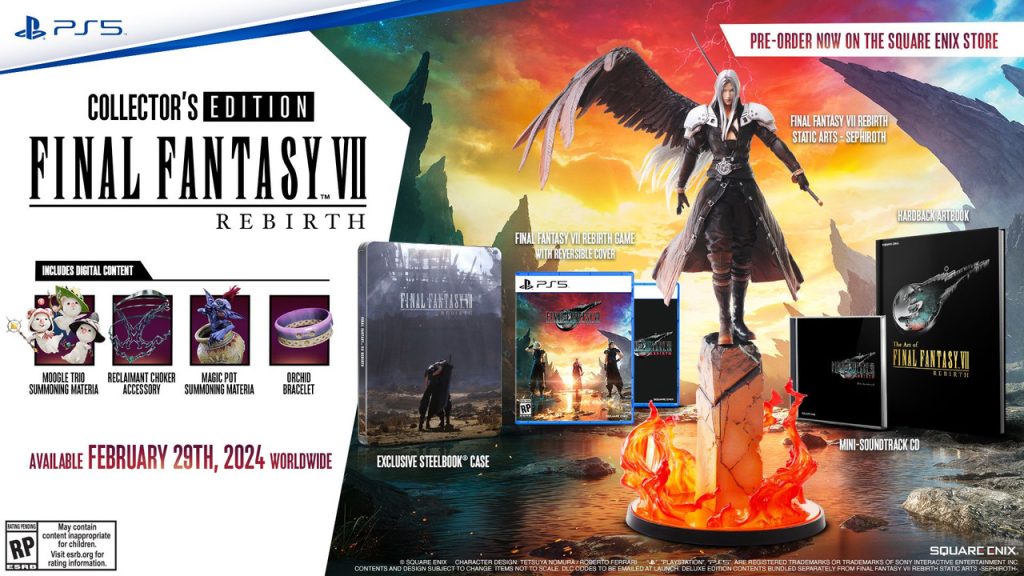 نسخه‌های Deluxe و Collector بازی Final Fantasy 7 Rebirth معرفی شدند.