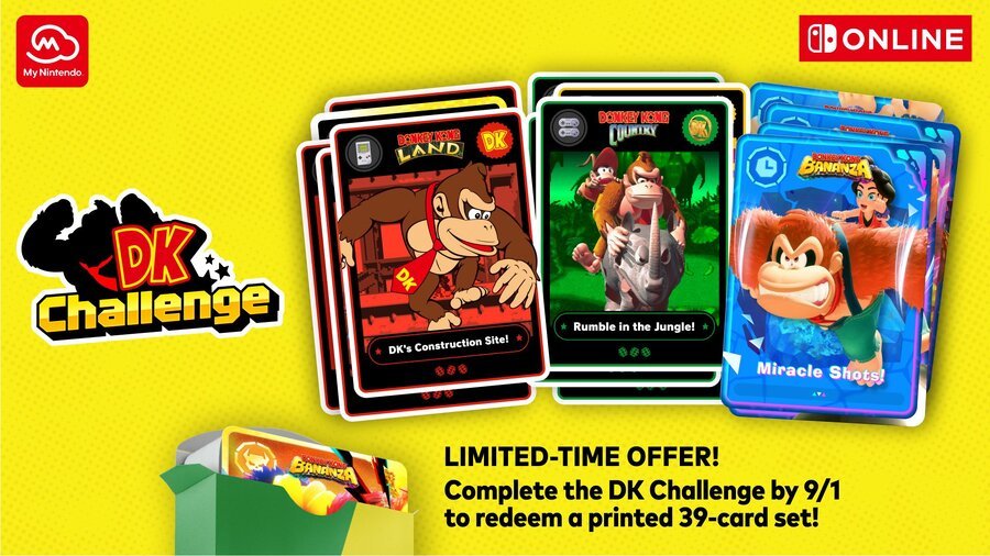 جایزه فیزیکی ۳۹ کارتی برای تکمیل چالش Donkey Kong